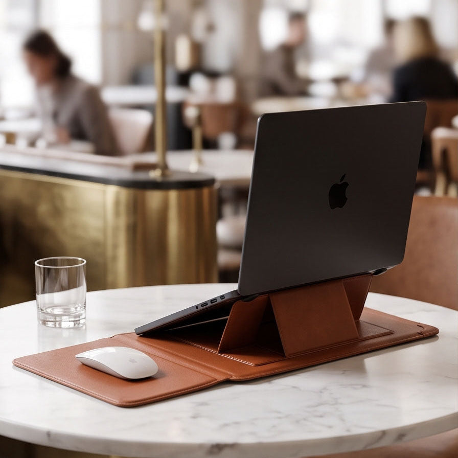 Housse & Setup Ergonomique 3-en-1 pour MacBook et PC